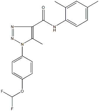 1-[4-(difluoromethoxy)phenyl]-N-(2,4-dimethylphenyl)-5-methyl-1H-1,2,3-triazole-4-carboxamide Struktur