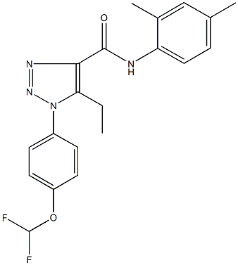 1-[4-(difluoromethoxy)phenyl]-N-(2,4-dimethylphenyl)-5-ethyl-1H-1,2,3-triazole-4-carboxamide Struktur