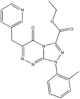 ethyl 1-(2-methylphenyl)-5-oxo-6-(3-pyridinylmethyl)-1,5-dihydro[1,2,4]triazolo[3,4-c][1,2,4]triazine-3-carboxylate Struktur