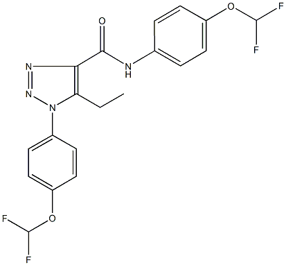 N,1-bis[4-(difluoromethoxy)phenyl]-5-ethyl-1H-1,2,3-triazole-4-carboxamide Struktur