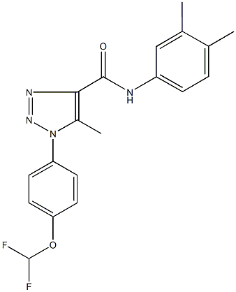 1-[4-(difluoromethoxy)phenyl]-N-(3,4-dimethylphenyl)-5-methyl-1H-1,2,3-triazole-4-carboxamide Struktur