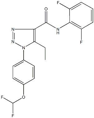 1-[4-(difluoromethoxy)phenyl]-N-(2,6-difluorophenyl)-5-ethyl-1H-1,2,3-triazole-4-carboxamide Struktur