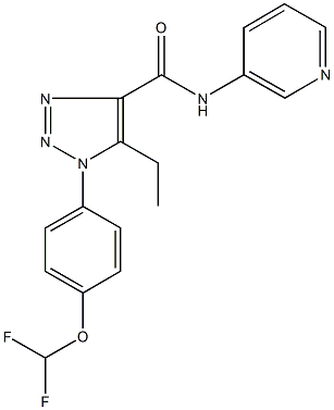 1-[4-(difluoromethoxy)phenyl]-5-ethyl-N-(3-pyridinyl)-1H-1,2,3-triazole-4-carboxamide Struktur