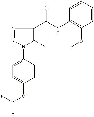 1-[4-(difluoromethoxy)phenyl]-N-(2-methoxyphenyl)-5-methyl-1H-1,2,3-triazole-4-carboxamide Struktur