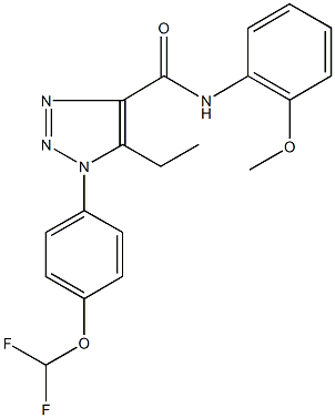 1-[4-(difluoromethoxy)phenyl]-5-ethyl-N-(2-methoxyphenyl)-1H-1,2,3-triazole-4-carboxamide Struktur