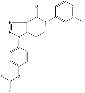 1-[4-(difluoromethoxy)phenyl]-5-ethyl-N-(3-methoxyphenyl)-1H-1,2,3-triazole-4-carboxamide Struktur