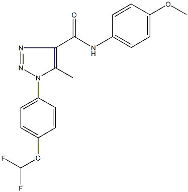 1-[4-(difluoromethoxy)phenyl]-N-(4-methoxyphenyl)-5-methyl-1H-1,2,3-triazole-4-carboxamide Struktur