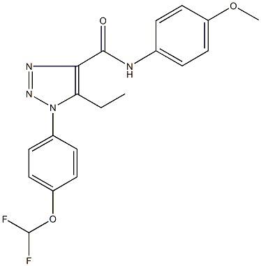 1-[4-(difluoromethoxy)phenyl]-5-ethyl-N-(4-methoxyphenyl)-1H-1,2,3-triazole-4-carboxamide Struktur