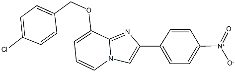 8-[(4-chlorobenzyl)oxy]-2-{4-nitrophenyl}imidazo[1,2-a]pyridine Struktur