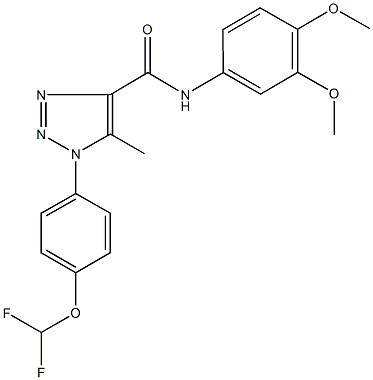 1-[4-(difluoromethoxy)phenyl]-N-(3,4-dimethoxyphenyl)-5-methyl-1H-1,2,3-triazole-4-carboxamide Struktur