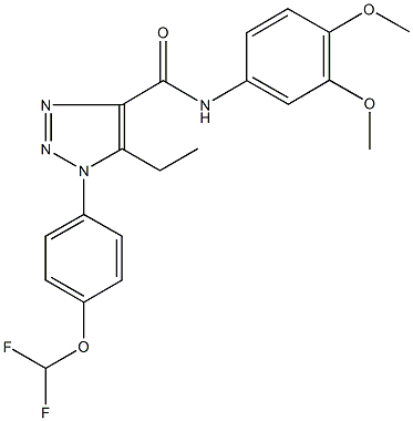 1-[4-(difluoromethoxy)phenyl]-N-(3,4-dimethoxyphenyl)-5-ethyl-1H-1,2,3-triazole-4-carboxamide Struktur