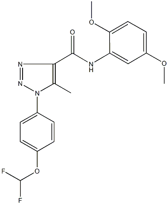 1-[4-(difluoromethoxy)phenyl]-N-(2,5-dimethoxyphenyl)-5-methyl-1H-1,2,3-triazole-4-carboxamide Struktur