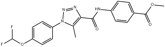 methyl 4-[({1-[4-(difluoromethoxy)phenyl]-5-methyl-1H-1,2,3-triazol-4-yl}carbonyl)amino]benzoate Struktur