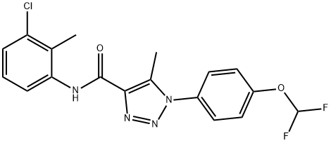 N-(3-chloro-2-methylphenyl)-1-[4-(difluoromethoxy)phenyl]-5-methyl-1H-1,2,3-triazole-4-carboxamide Struktur