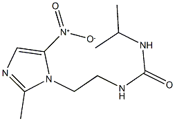 N-(2-{5-nitro-2-methyl-1H-imidazol-1-yl}ethyl)-N'-isopropylurea Struktur