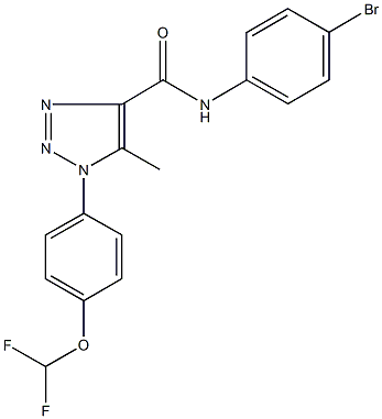 N-(4-bromophenyl)-1-[4-(difluoromethoxy)phenyl]-5-methyl-1H-1,2,3-triazole-4-carboxamide Struktur