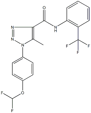 1-[4-(difluoromethoxy)phenyl]-5-methyl-N-[2-(trifluoromethyl)phenyl]-1H-1,2,3-triazole-4-carboxamide Struktur