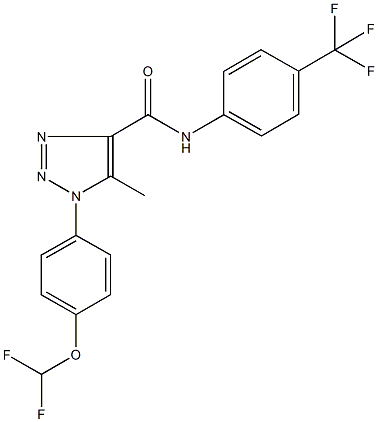 1-[4-(difluoromethoxy)phenyl]-5-methyl-N-[4-(trifluoromethyl)phenyl]-1H-1,2,3-triazole-4-carboxamide Struktur