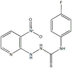 N-(4-fluorophenyl)-2-{3-nitro-2-pyridinyl}hydrazinecarbothioamide Struktur