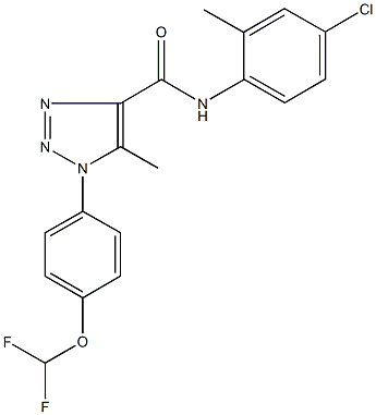 N-(4-chloro-2-methylphenyl)-1-[4-(difluoromethoxy)phenyl]-5-methyl-1H-1,2,3-triazole-4-carboxamide Struktur