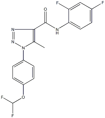 1-[4-(difluoromethoxy)phenyl]-N-(2,4-difluorophenyl)-5-methyl-1H-1,2,3-triazole-4-carboxamide Struktur