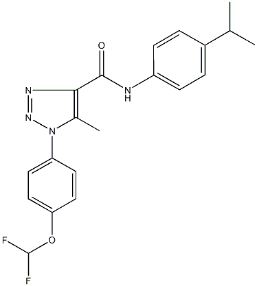 1-[4-(difluoromethoxy)phenyl]-N-(4-isopropylphenyl)-5-methyl-1H-1,2,3-triazole-4-carboxamide Struktur