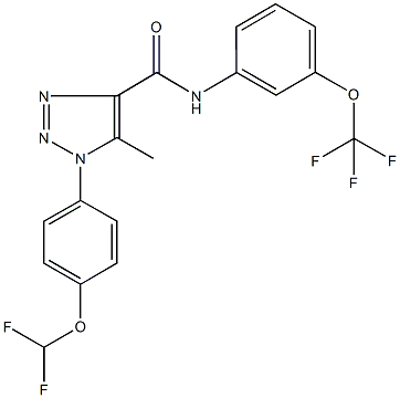 1-[4-(difluoromethoxy)phenyl]-5-methyl-N-[3-(trifluoromethoxy)phenyl]-1H-1,2,3-triazole-4-carboxamide Struktur