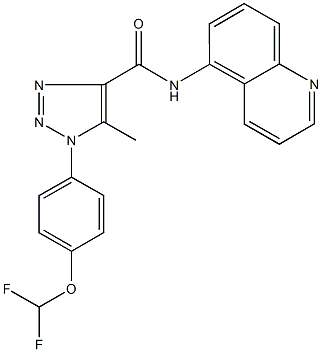 1-[4-(difluoromethoxy)phenyl]-5-methyl-N-(5-quinolinyl)-1H-1,2,3-triazole-4-carboxamide Struktur