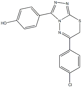 4-[6-(4-chlorophenyl)-7H-[1,2,4]triazolo[3,4-b][1,3,4]thiadiazin-3-yl]phenol Struktur