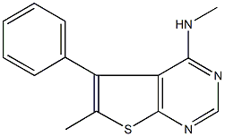 N-methyl-N-(6-methyl-5-phenylthieno[2,3-d]pyrimidin-4-yl)amine Struktur