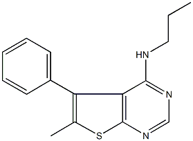 N-(6-methyl-5-phenylthieno[2,3-d]pyrimidin-4-yl)-N-propylamine Struktur