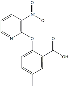 2-({3-nitro-2-pyridinyl}oxy)-5-methylbenzoic acid Struktur