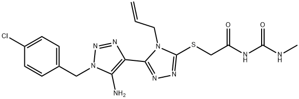 N-[({4-allyl-5-[5-amino-1-(4-chlorobenzyl)-1H-1,2,3-triazol-4-yl]-4H-1,2,4-triazol-3-yl}sulfanyl)acetyl]-N'-methylurea Struktur