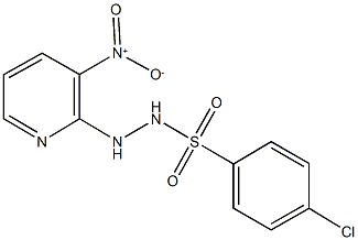 4-chloro-N'-{3-nitro-2-pyridinyl}benzenesulfonohydrazide Struktur