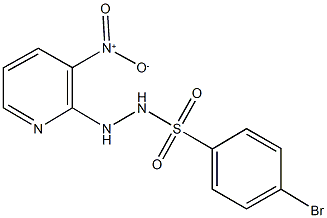 4-bromo-N'-{3-nitro-2-pyridinyl}benzenesulfonohydrazide Struktur