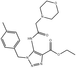 ethyl 1-(4-methylbenzyl)-5-[(4-morpholinylacetyl)amino]-1H-1,2,3-triazole-4-carboxylate Struktur