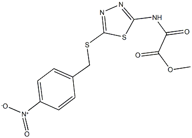 methyl {[5-({4-nitrobenzyl}sulfanyl)-1,3,4-thiadiazol-2-yl]amino}(oxo)acetate Struktur