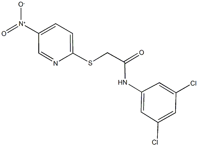 N-(3,5-dichlorophenyl)-2-({5-nitro-2-pyridinyl}sulfanyl)acetamide Struktur