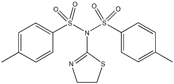 N-(4,5-dihydro-1,3-thiazol-2-yl)-4-methyl-N-[(4-methylphenyl)sulfonyl]benzenesulfonamide Struktur