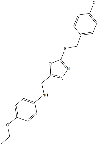 N-({5-[(4-chlorobenzyl)sulfanyl]-1,3,4-oxadiazol-2-yl}methyl)-N-(4-ethoxyphenyl)amine Struktur