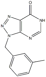 3-(3-methylbenzyl)-3,6-dihydro-7H-[1,2,3]triazolo[4,5-d]pyrimidin-7-one Struktur