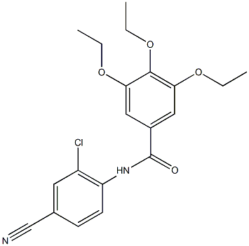 N-(2-chloro-4-cyanophenyl)-3,4,5-triethoxybenzamide Struktur