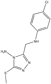 N-{[4-amino-5-(methylsulfanyl)-4H-1,2,4-triazol-3-yl]methyl}-N-(4-chlorophenyl)amine Struktur