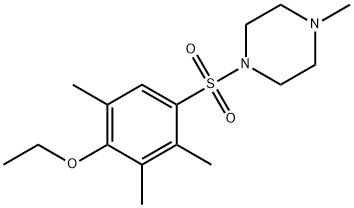 ethyl 2,3,6-trimethyl-4-[(4-methyl-1-piperazinyl)sulfonyl]phenyl ether Struktur