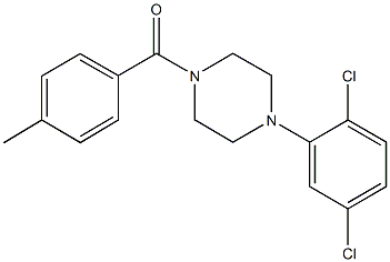 1-(2,5-dichlorophenyl)-4-(4-methylbenzoyl)piperazine Struktur