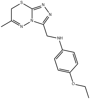 N-(4-ethoxyphenyl)-N-[(6-methyl-7H-[1,2,4]triazolo[3,4-b][1,3,4]thiadiazin-3-yl)methyl]amine Struktur