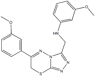 N-(3-methoxyphenyl)-N-{[6-(3-methoxyphenyl)-7H-[1,2,4]triazolo[3,4-b][1,3,4]thiadiazin-3-yl]methyl}amine Struktur