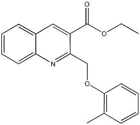 ethyl 2-[(2-methylphenoxy)methyl]-3-quinolinecarboxylate Struktur