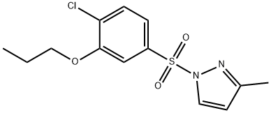 1-[(4-chloro-3-propoxyphenyl)sulfonyl]-3-methyl-1H-pyrazole Struktur