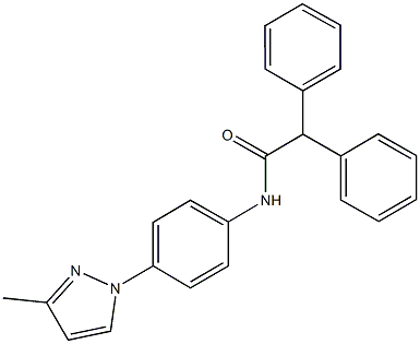 N-[4-(3-methyl-1H-pyrazol-1-yl)phenyl]-2,2-diphenylacetamide Struktur